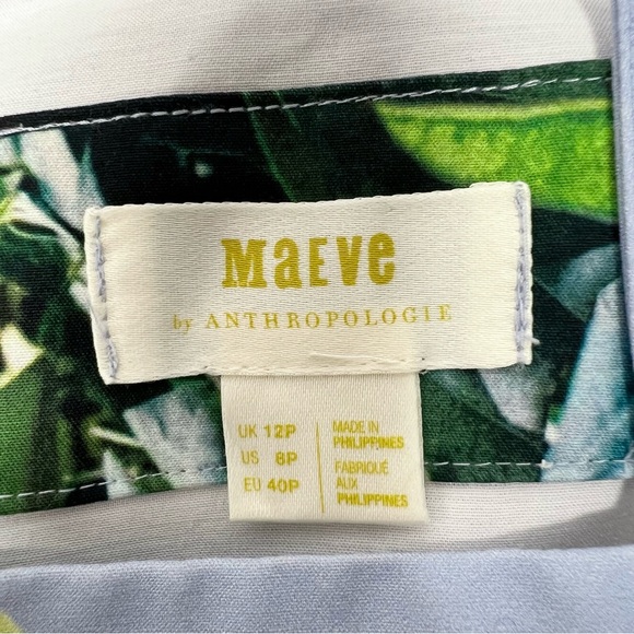 Anthropologie Maeve Orange Grove Dress Size 8P Sheath Fitted Spandex Midi Style - Picture 8 of 10